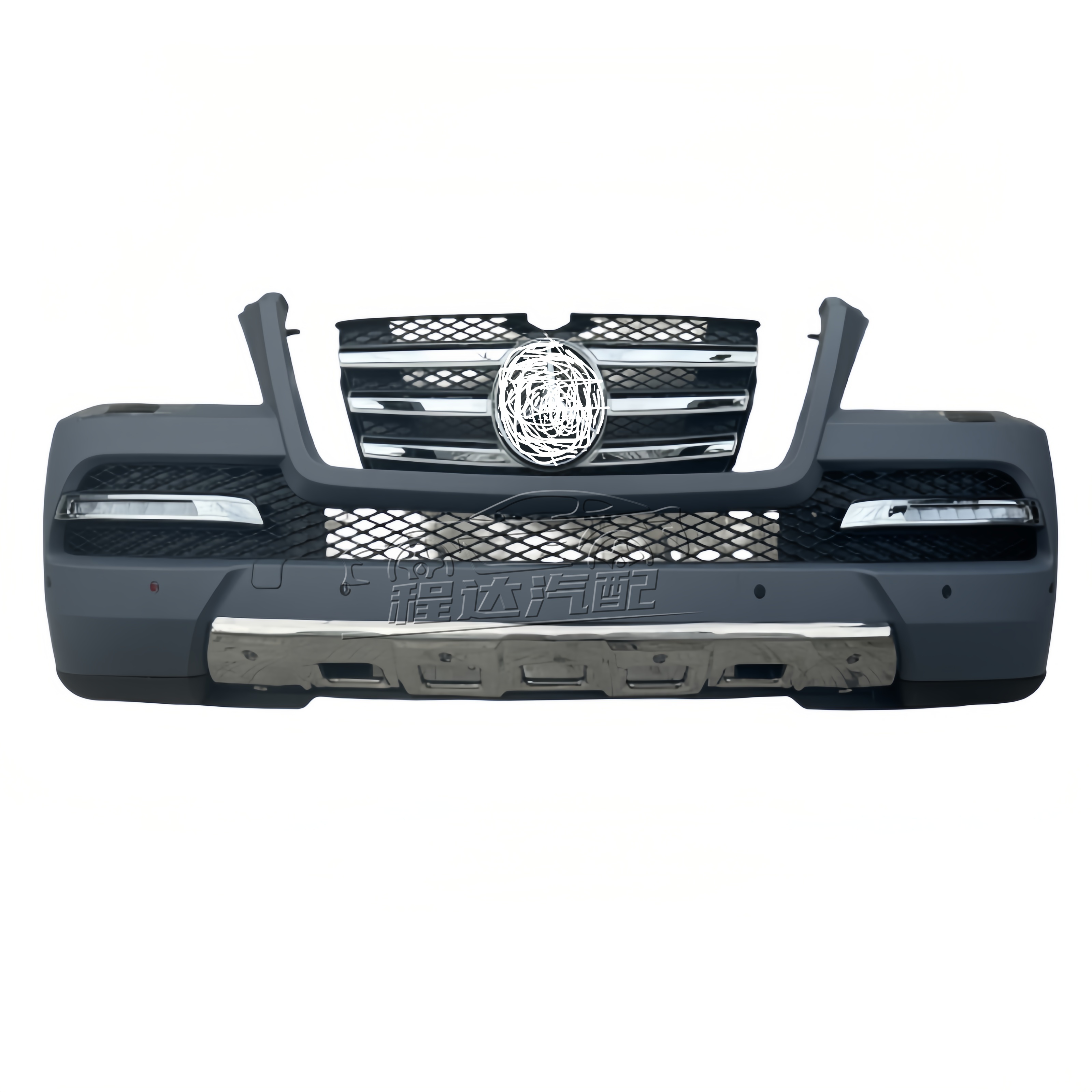 High Quality Carbon Fiber Front Bumper Cover for Benz GLX164 2011 GL320 GL350 GL450 ABS Plastic Exhaust Cut-Outs GLS450 Bodi Kit