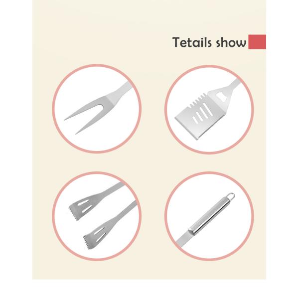Аксессуары для кемпинга на открытом воздухе Портативные инструменты для барбекю с индивидуальным логотипом и сумкой для ношения