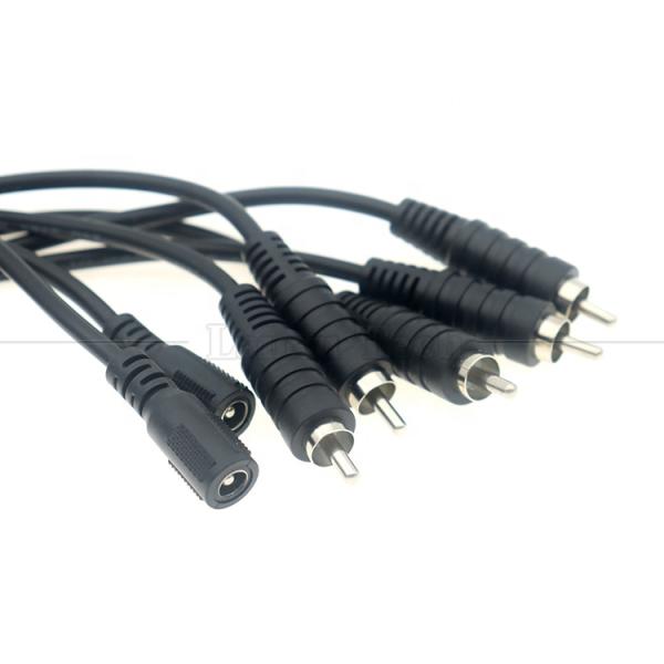 RCA Masculin à courant continu 5.5x2.1 5.5x2.5 3.5x1.35mm Femme Plug Barrel Jack Pédale 12V câble d'alimentation en courant continu