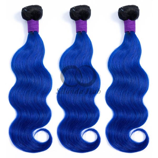 #T1B/Blue Body Wave Remy Human Hair Bundles Sew In Weave Bundles Brazilian Bundle Deals