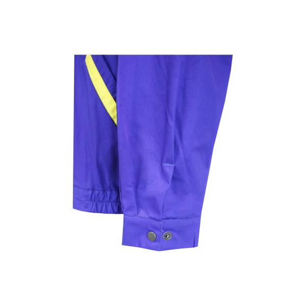 240 GSM Blue Contrast Yellow Workwear Jacket 65% Polyester 35% Cotton Twill 3/1