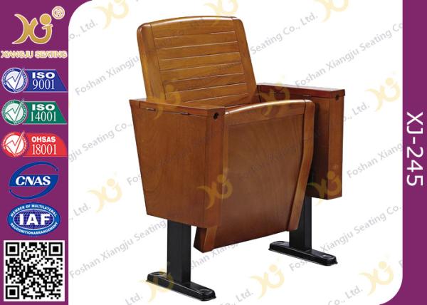 Slim Metal Leg Conference Hall Chairs with Strengthen Standing Foot Wood Seat​