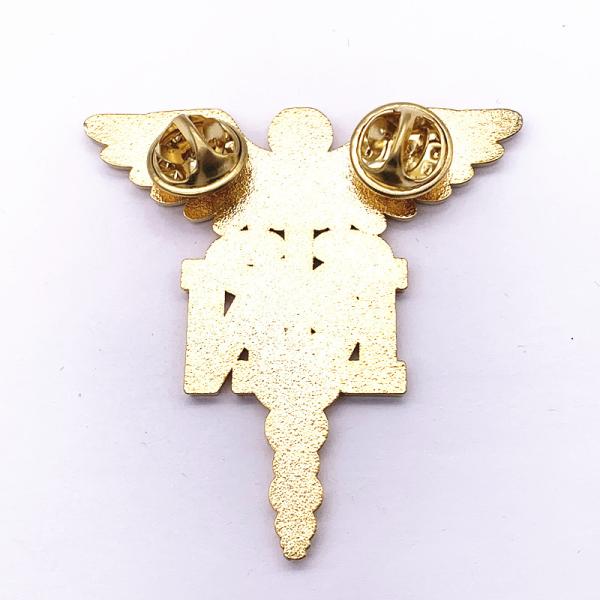 Colorful Custom Logo Lapel Pins , Silver Plated Letter Lapel Pins