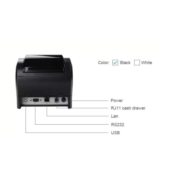 принтер получения Pos порта Lan 260mm/S 58mm сразу термальный