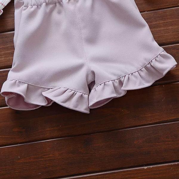 43.4in Striped Summer Children'S Clothing White Overalls Casual Strap Shorts