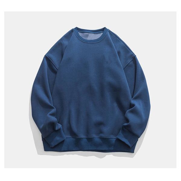 Unlined Embroidered Plain Crew Neck Sweatshirt For Adult Ladies