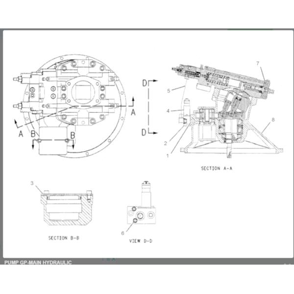 194-8383 Main Hydraulic Pump Fit A8V0200 E330C Piston Pump Repair Kits