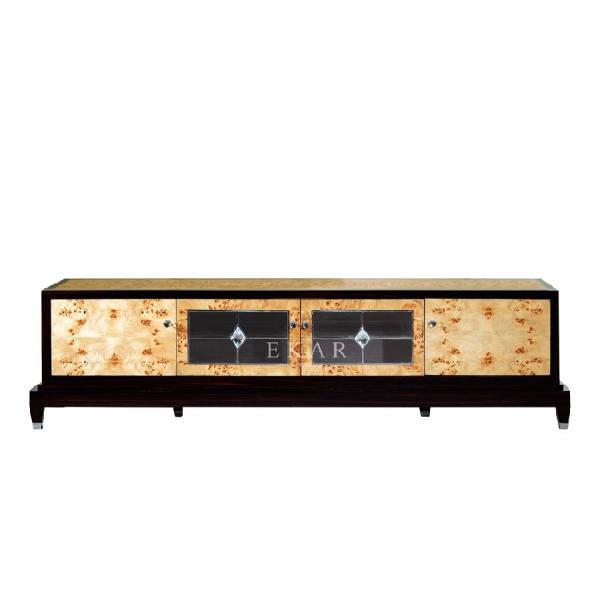 Chinese Classical Extra Long Veneered Wooden TV Cabinet From Foshan MKBN-KG2221M-001