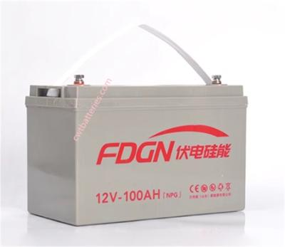 FDGN Petite batterie solaire 12V 100Ah Batterie de stockage d'énergie photovoltaïque
