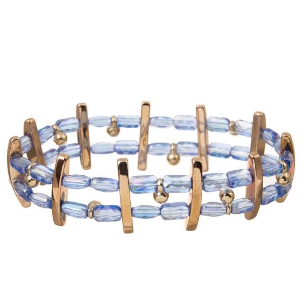 Grânulo de vidro verde feito a mão Crystal Dainty Bracelet Stackable elástico da semente