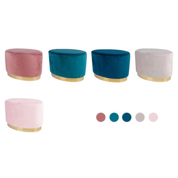 Plastic Wooden Round Ottoman Stool Seat Chair Pouf