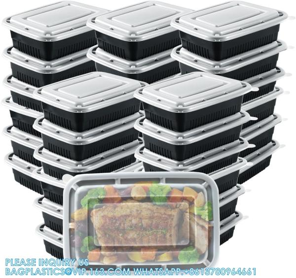 32oz Meal Prep Containers, Bento Boxes Reusable, BPA Free Food Prep Storage Containers With Lids, Stackable, Dish