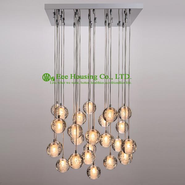 Beautiful Color Crystal Sphere Lamp Led Bulb Lighting Pendant Light