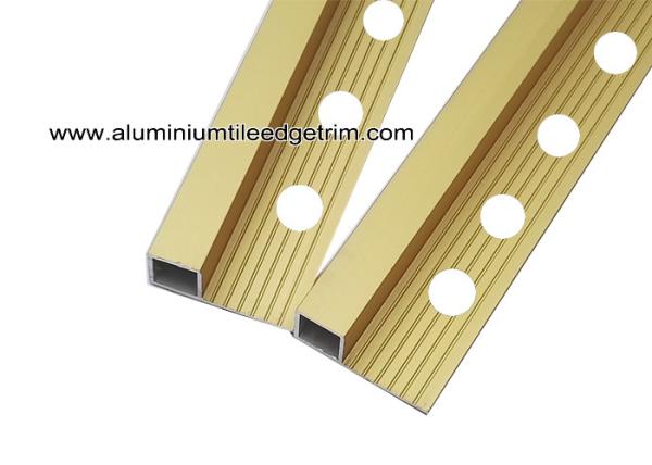 High End Metal Tile Corner Trim For Ceramic Tile Edging Matt Gold 10mm