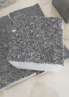 Natural / Flamed Dark Grey Paving Slabs , G654 Granite Garden Slabs 14 X 14 X 10cm