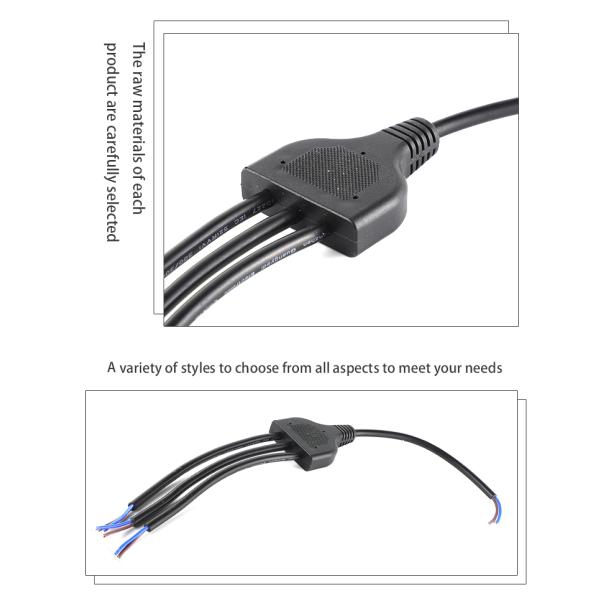 Водоустойчивый тип Splitter y провода приведенного 2 соединителя провода Pin