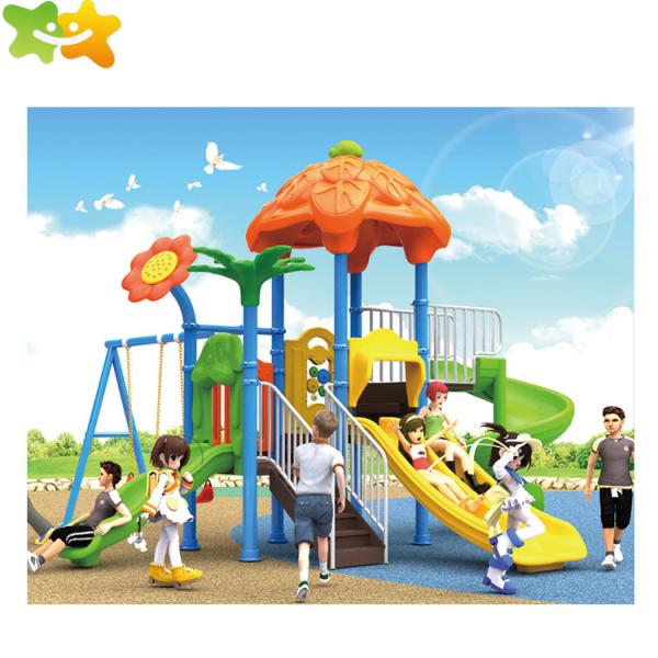 Anti - Ultraviolet Plastic Playground Swing And Slide TUV CE Certificate