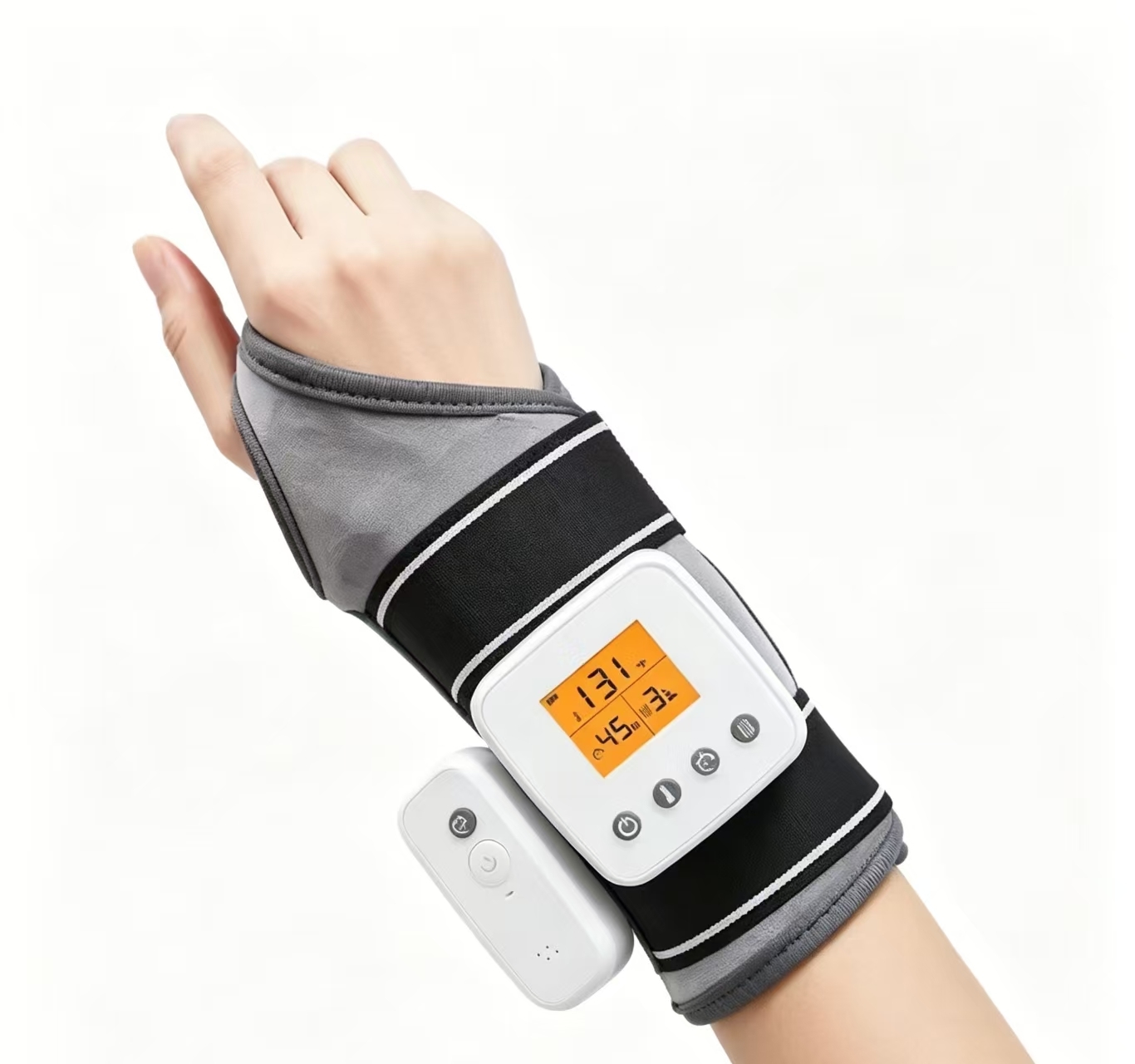 Heated Vibration Wrist Therapy Guard | 3 Heat & Time Modes, 3000mAh USB Charging Heating Wrist Support Brace for Wrist Soreness, Tenosynovitis & Arthritis Relief