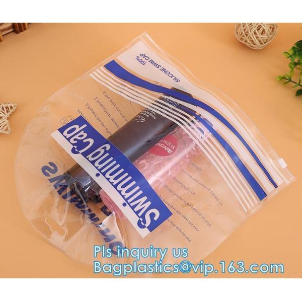 Cosmetic K Clear Bubble Bags/Hot Sale Slider Zipper Bag, Slider Hook Hanging Zipper Bag, Slider Zipper PVC Pencil