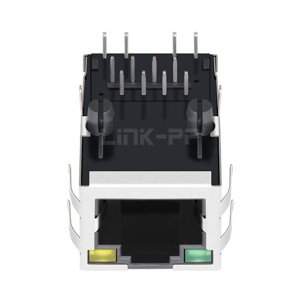YDS 47F-1205GYD2 Compatible LINK-PP LPJ1011AHNL 10/100 Base-T 1x1 Port Cat5e RJ45 Female Connector Tab Up Green/Yellow Led