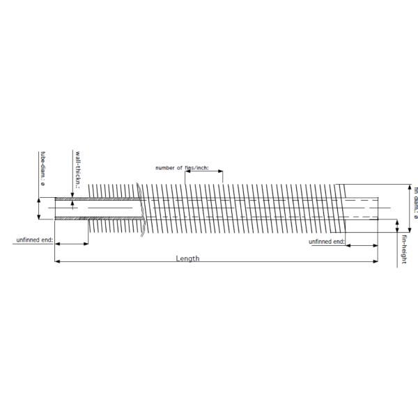 ASTM A312 ASME SA312 Stainless Steel Gombined Metal Extruded Fin Tube For Heat Exchanger
