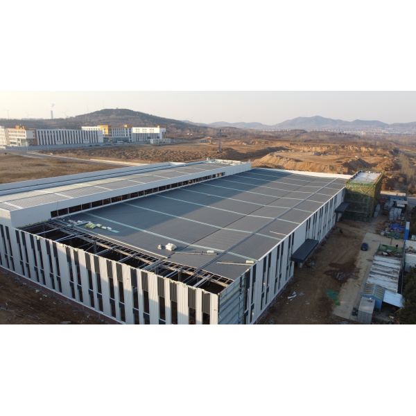 Aluminum Alloy Window Prefabricated Steel Structure Fixed Upon The Flat Roof Made With ASTM A36 Raw Steel Material Durable
