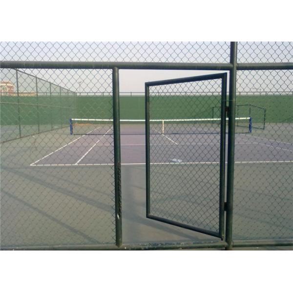 Sports Field / Tennis Court 75x75mm Chain Link Mesh Fence 9 Gauge