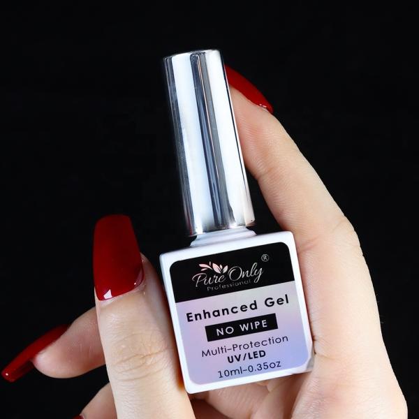 Matériau de protection de l'environnement Gel ongles vernis de base manteau haut avec lampe LED 30s Temps de guérison et choix écologique