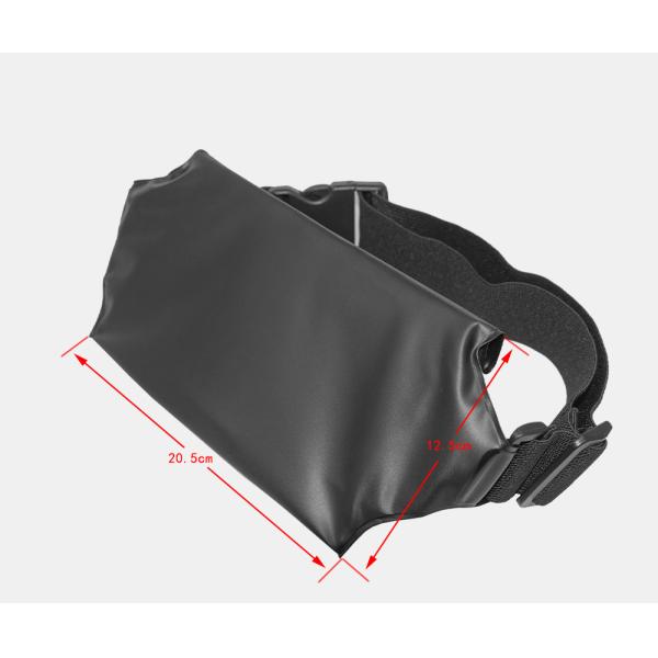 TPU Black Outdoor Waterproof Bag , Custom Waist Bag For Phone Storage