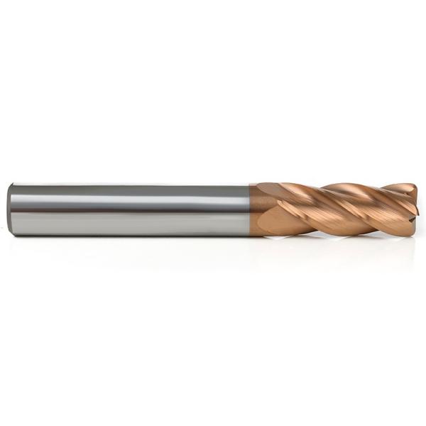 Nano Coating HRC65 End Mill , 4 Flutes D4 Solid Carbide Milling Tools