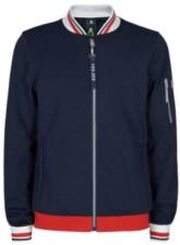 Single Jersey Knit Mens Polar Fleece Jacket With Rib Stand Collar Windproof