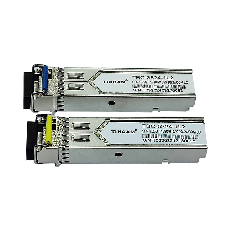 1.25G SFP Optical Transceiver Single-Mode Single-Fiber 20km 1310/1550nm Bi-Directional LC Interface DDM TBC-3524-1L2/TBC-5324-1L2