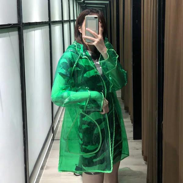 Lady ' S Windbreaker 0.15MM Waterproof TPU Fabric