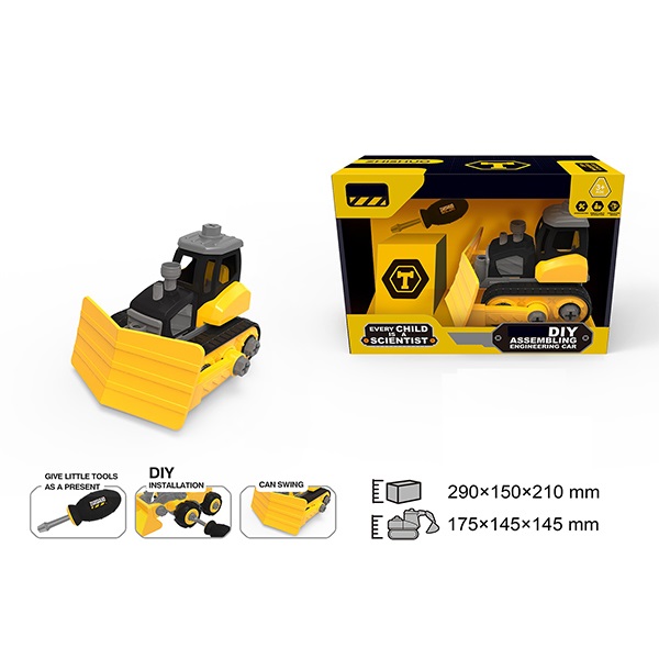 DIY Assembly Construction Vehicles Educational Building Toys For Toddlers 3 - Year Old