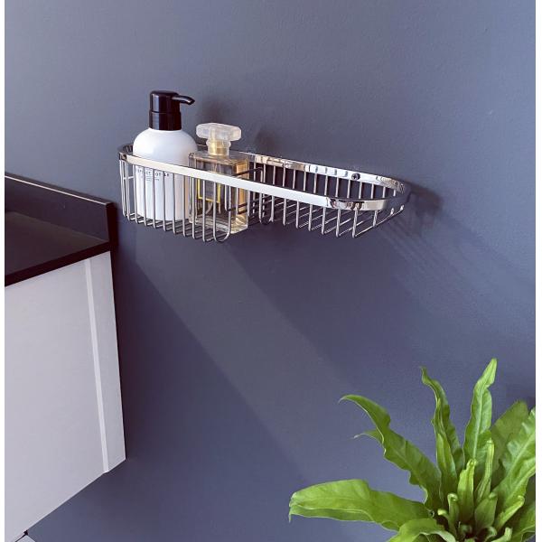 Wall Mounted Stainless Steel Basket Holder Plastic Storage Organizer Rack For Bathroom Accessories
