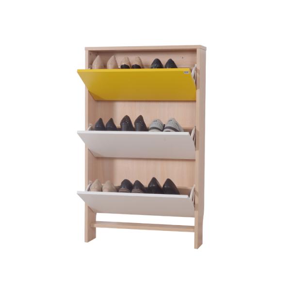 Yellow Flip Design 107cm 18KG Wood Shoe Organizers