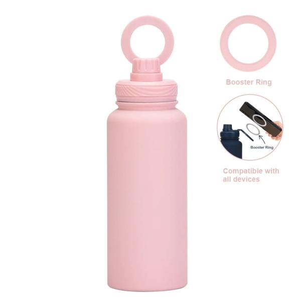 New Cross-border Mobile Phone Magnetic Stand Water Cup Outdoor Large-capacity 1L Insulated Cup Stainless Steel Sports Water Bottle