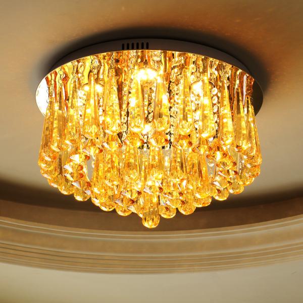 Gold Crystal flush mount ceiling Lights For Indoor Home Project Lighting (WH-CA-17）