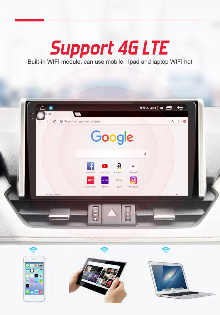 Qualcomm Chip Android 13 Universal Car Stereo Screen 9