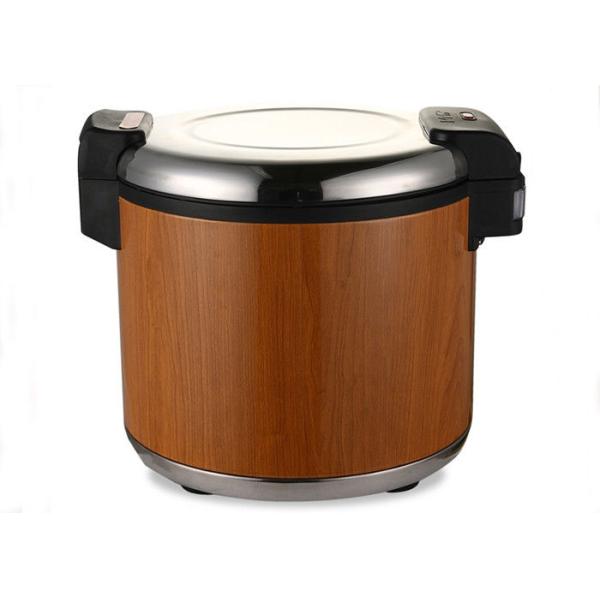20L Commercial Kitchen Equipments / Electrical Rice Cooker With Stainless Steel / Wood Grain Body