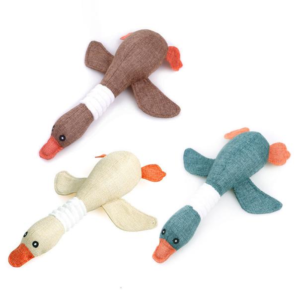 Dog Toy Pet Puppy Chew Plush Squeaky Wild Goose  Teddy Puppy Keep Your Dog Active
