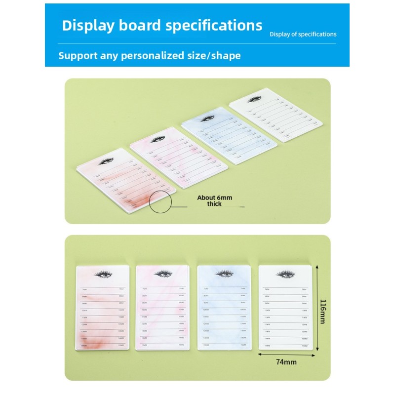 Factory Wholesale Acrylic Marble Eyelash Storage Box Grafting Dust-proof Flip-type Display Cosmetic Storage Box