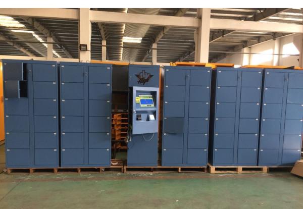 Indoor Airport Bus Station Pin Code Luggage Lockers With Cell Phone Charging Function