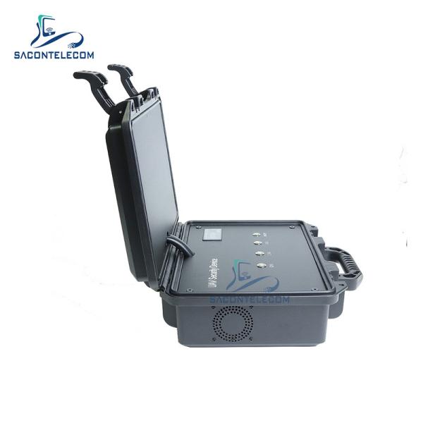 65W Portable Suitcase Drone Signal Jammer with 500-1000m Jamming Distance for UAV Drone Signal Blocking