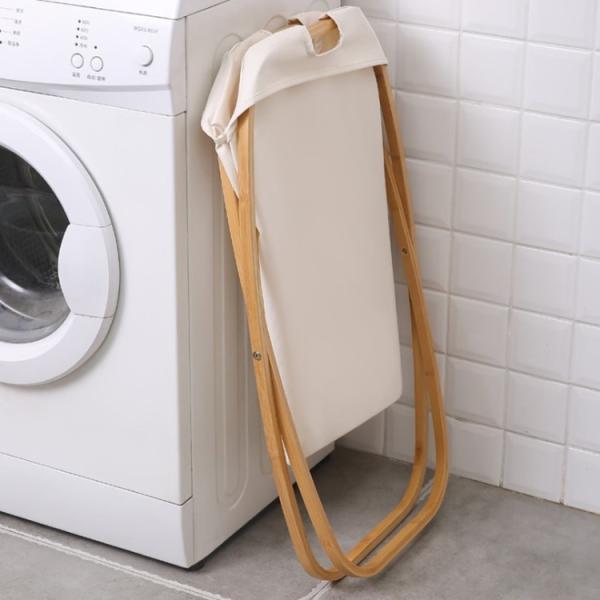 Household Essentials Oem Bamboo Laundry Hamper Basket Collapsible X Frame