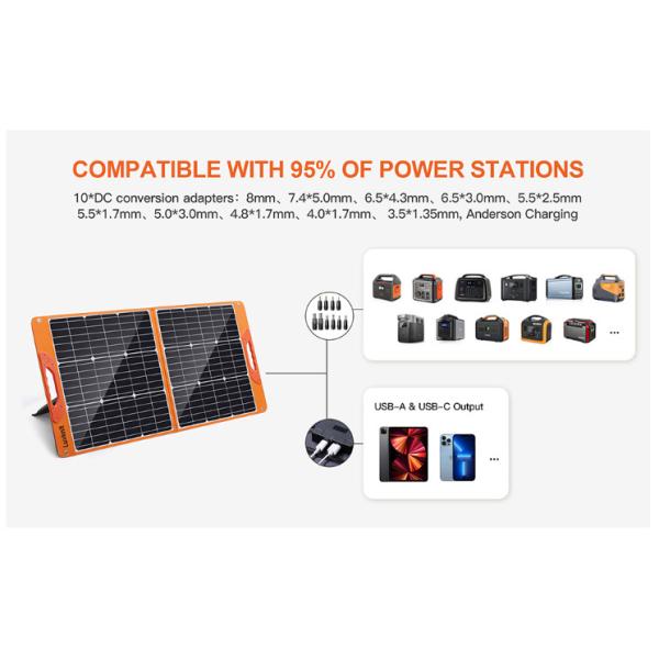 100 Ваттовое складное солнечное одеяло Портативные солнечные панели для наружного использования