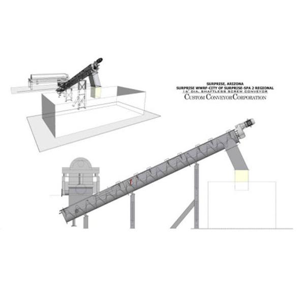 Customized Stainless Steel Heat Resistant Screw Auger Conveyor for Industrial Applications