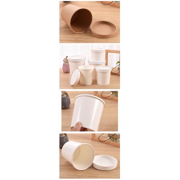 Customized Disposable Lunch Bowl Takeaway Paper Boxes for Fast Food Salad Fried Rice