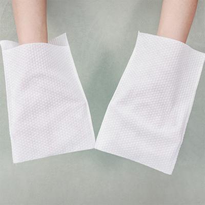 Gants à usage unique non tissés blancs Gants à usage unique en tissu spunlace