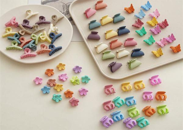 Resin Summer baby girls flower Morandi girls hair square shark clip accessories Ins back head clip fascinator